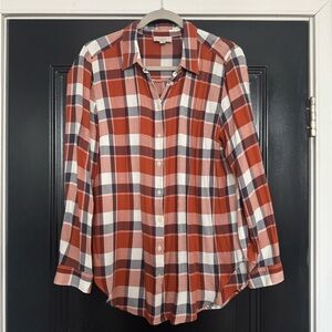 LOFT Outlet • Plaid Button Down Shirt